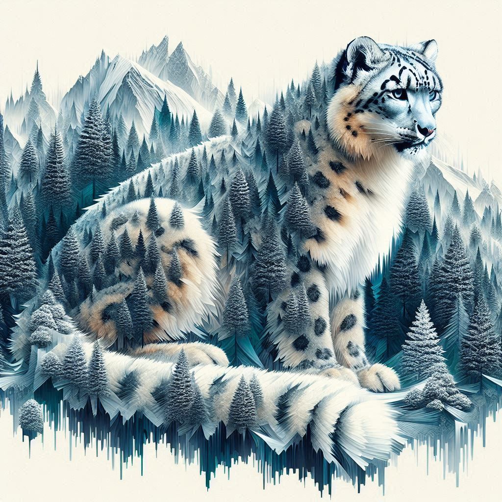 נמר שלג זה יצירת אומנות