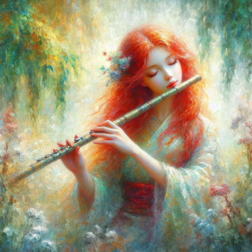 Girl with a flute