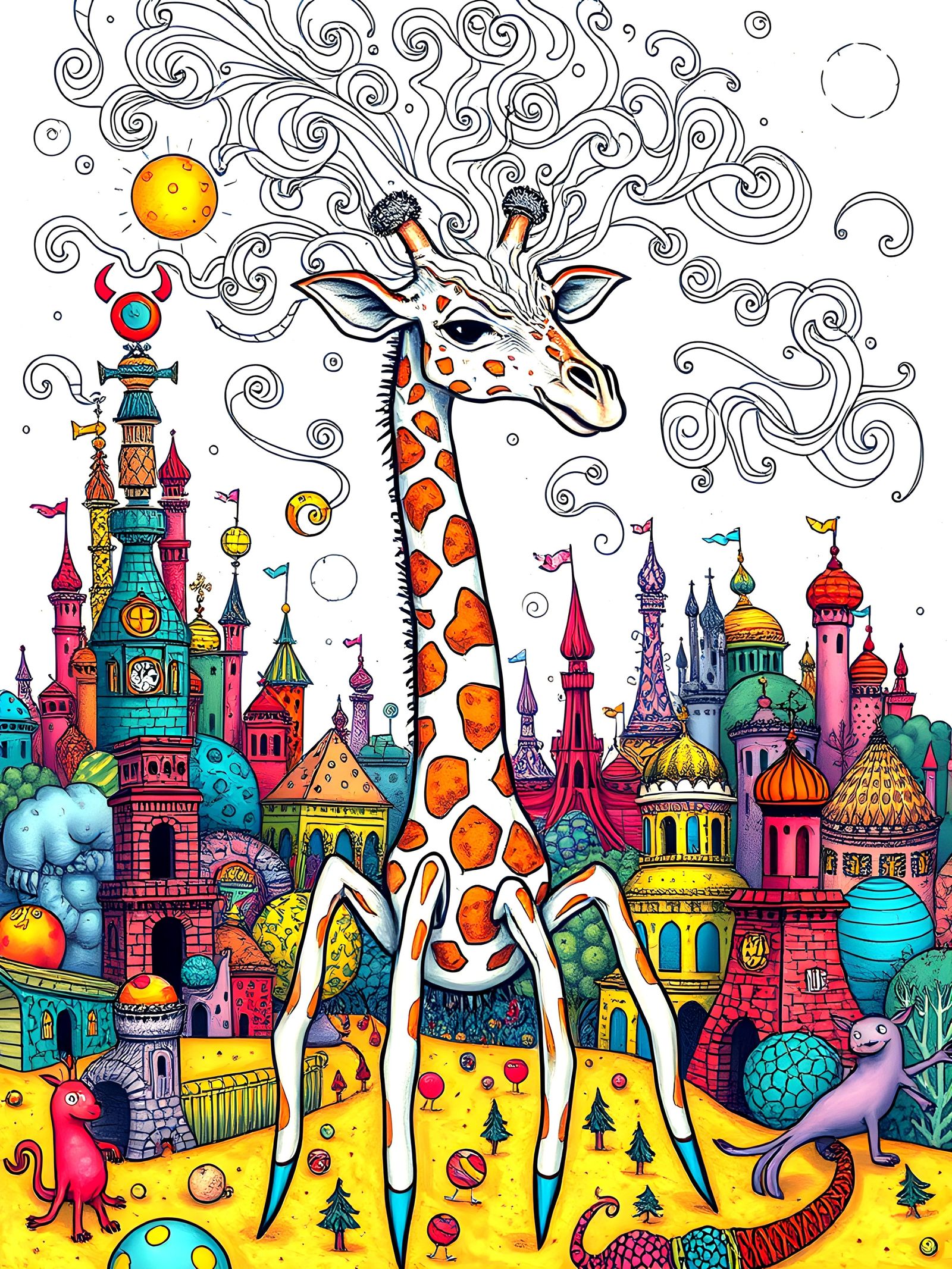 The Doodle World of the Fantastical Spider-Giraffe 