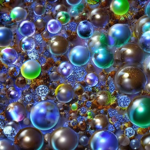 translucent and frozen cracked bubbles glass marbles diamond...