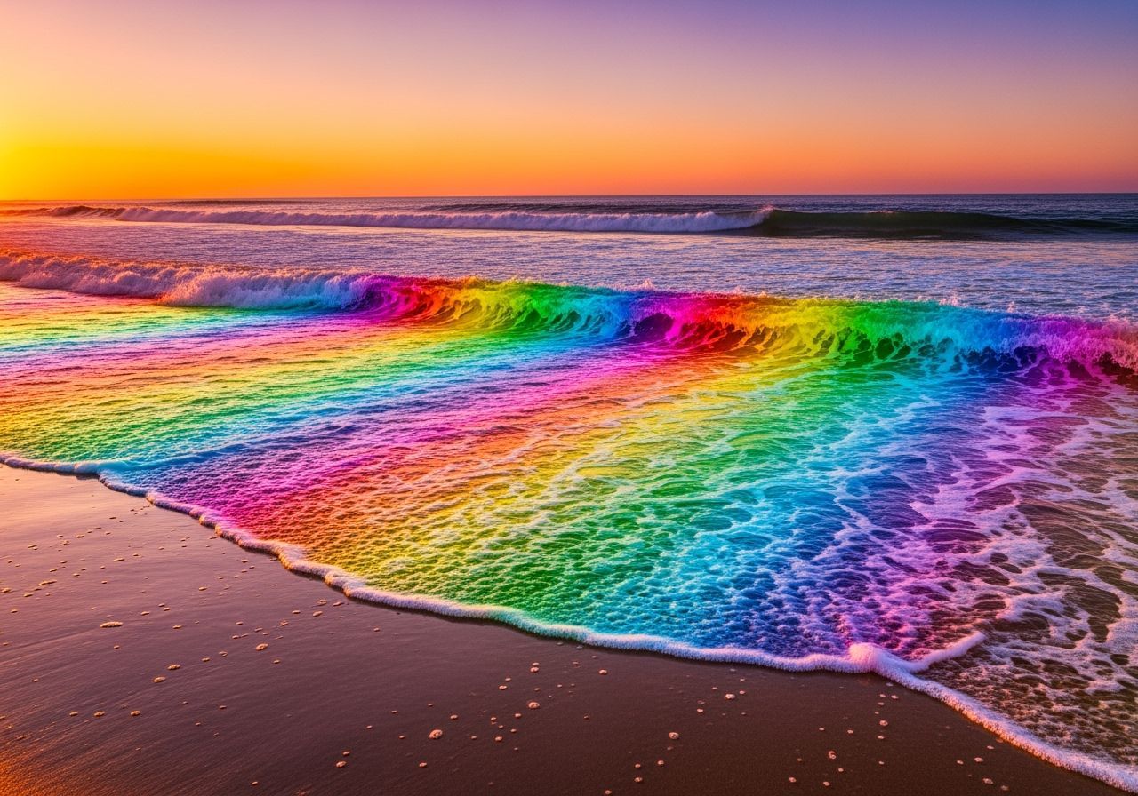 Splash in the rainbow