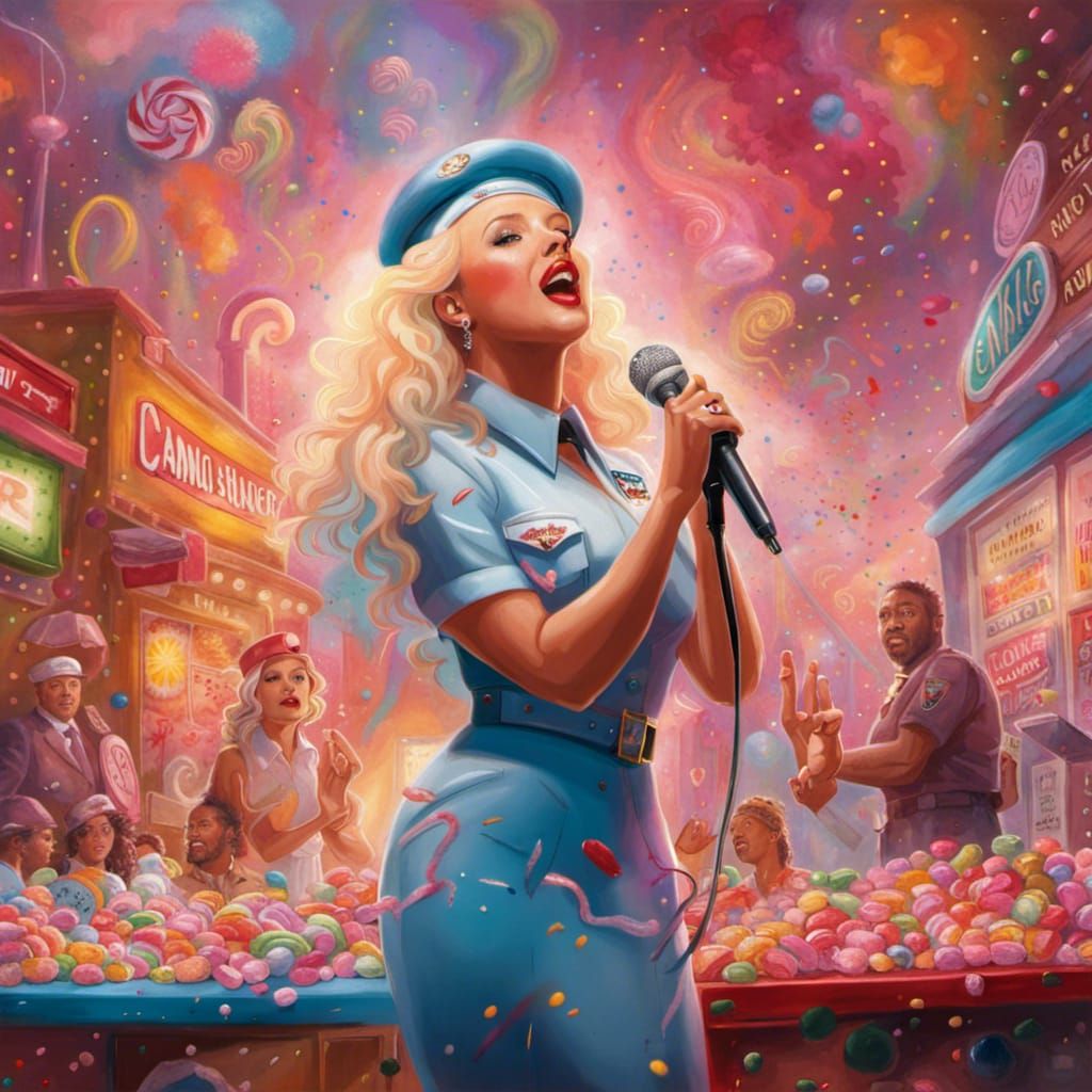 Christina Aguileras Candyman In A Candy Store Ai Generated Artwork Nightcafe Creator 