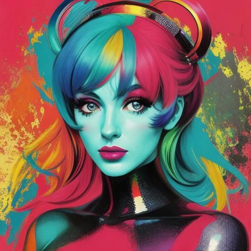 1960s mod girl Beautiful vivid and dynamic high resolution i...