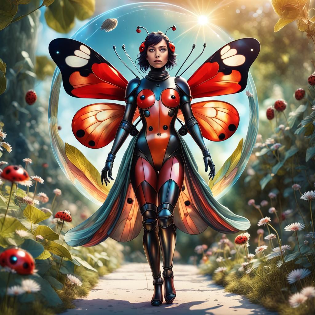 une femme coccinelle AI Generated Artwork NightCafe Creator