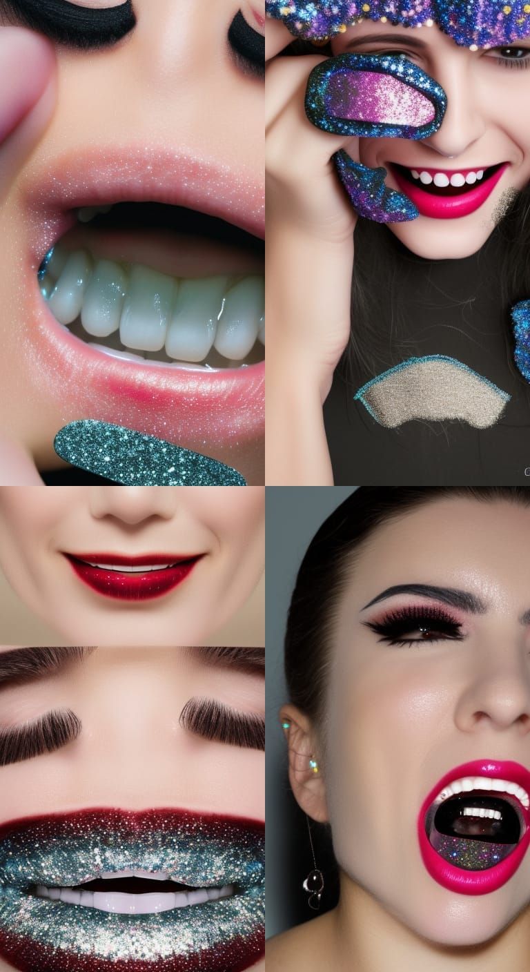 Glitter teeth everywhere