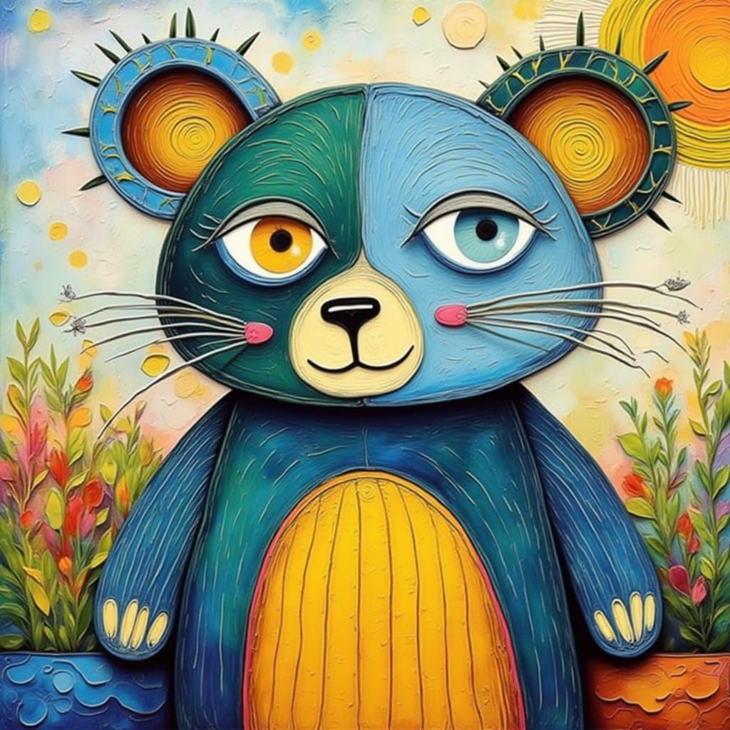 Stylized Teddy Bear - Etsy Art