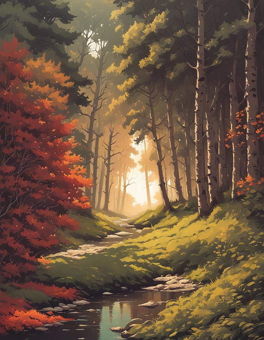 Dramatic Landscape in the Style of Matte Painting