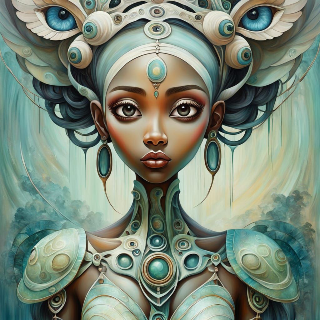 Surreal Goddess in Dreamlike Whimsy