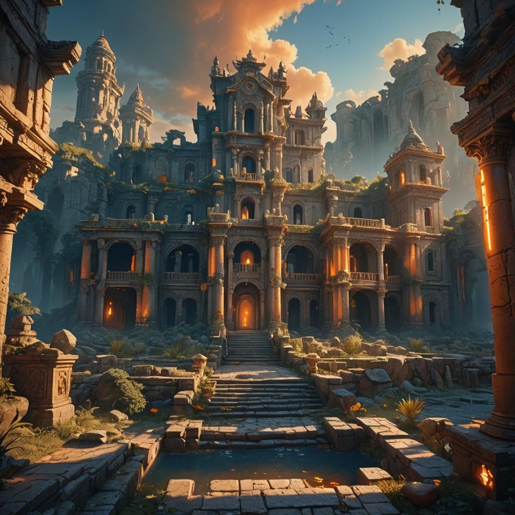 Mystical Villa Amongst Quadrangular Ruins