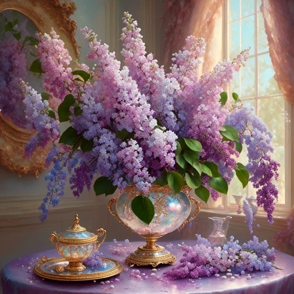lilac in vase