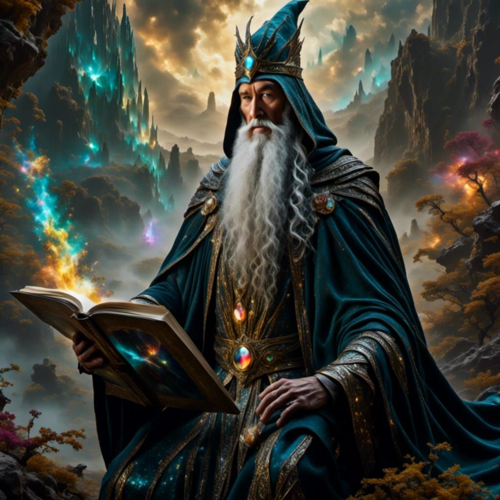 Enigmatic Zombie Wizard in Dark Fantasy Style