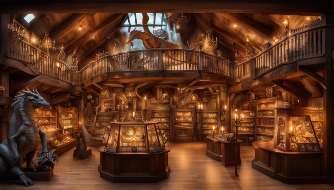 magic fantasy museum AI Generated Artwork NightCafe Creator