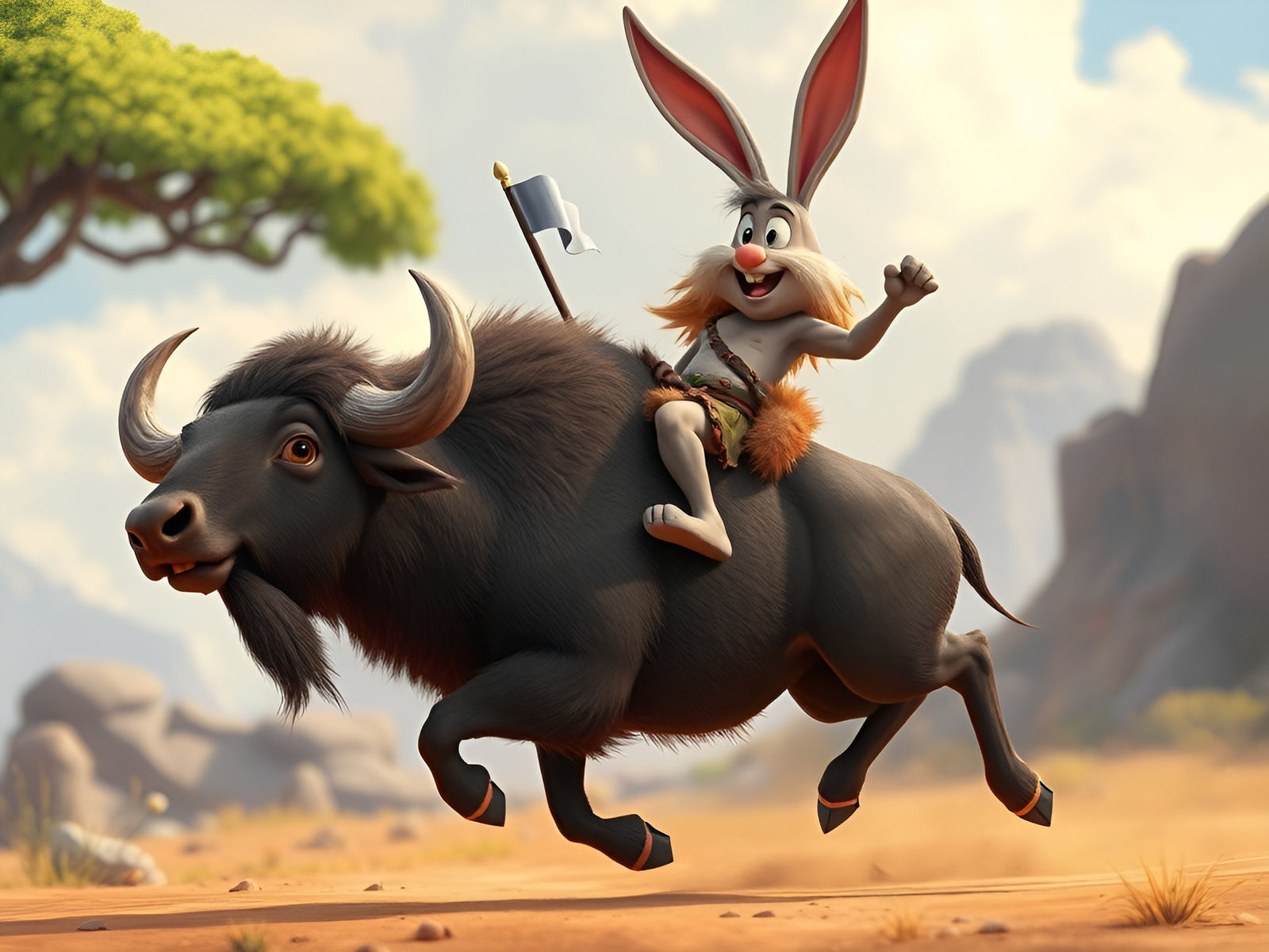 The Bun Bun and The Buffalo  by @Apok