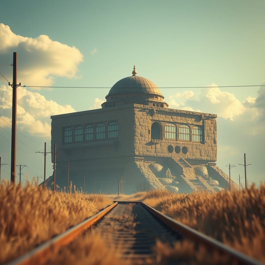 Cats Climbing Arctic Trees in Fantasy Style