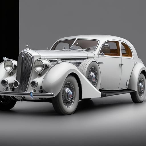 1936 big white car fastback berline coupé