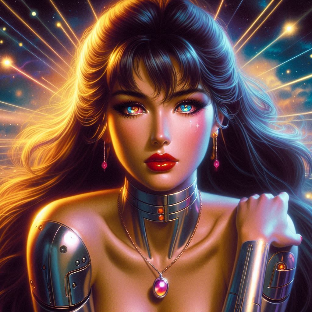 hajime sorayama cyberpunk retro 80s sci-fi futurism Disney r...