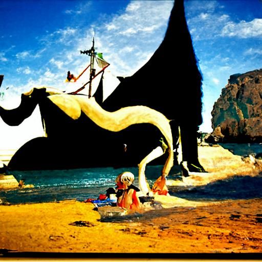 Sand magic at the beach