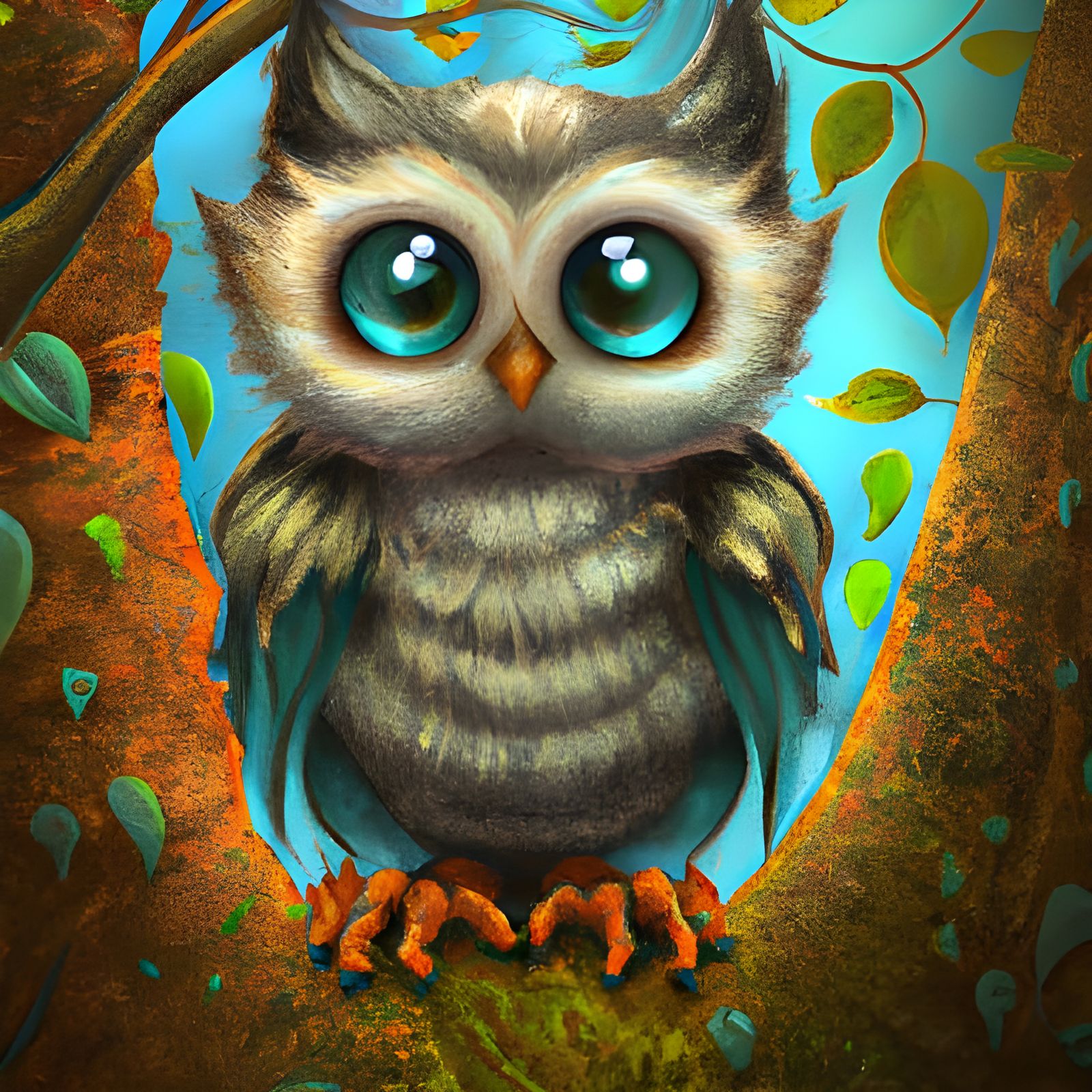 Cute owl - AI Generated Artwork - NightCafe Creator