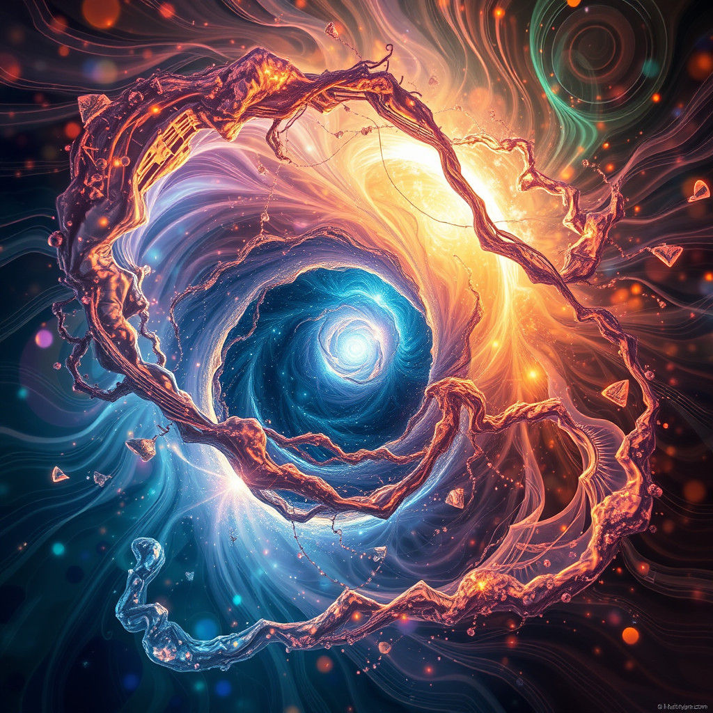 Surreal Cosmic Vortex of Iridescent Light and Sound