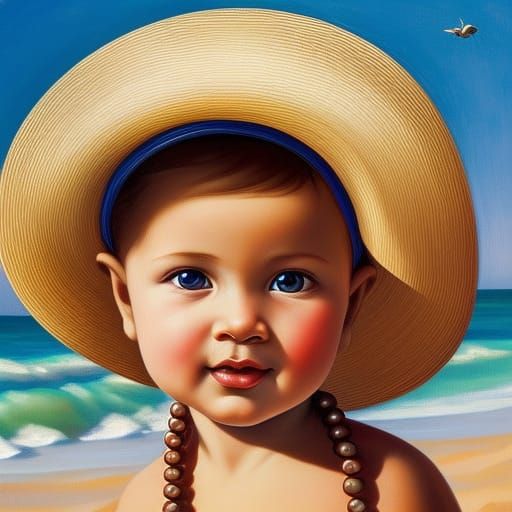 Beach Baby II AI Generated Artwork NightCafe Creator