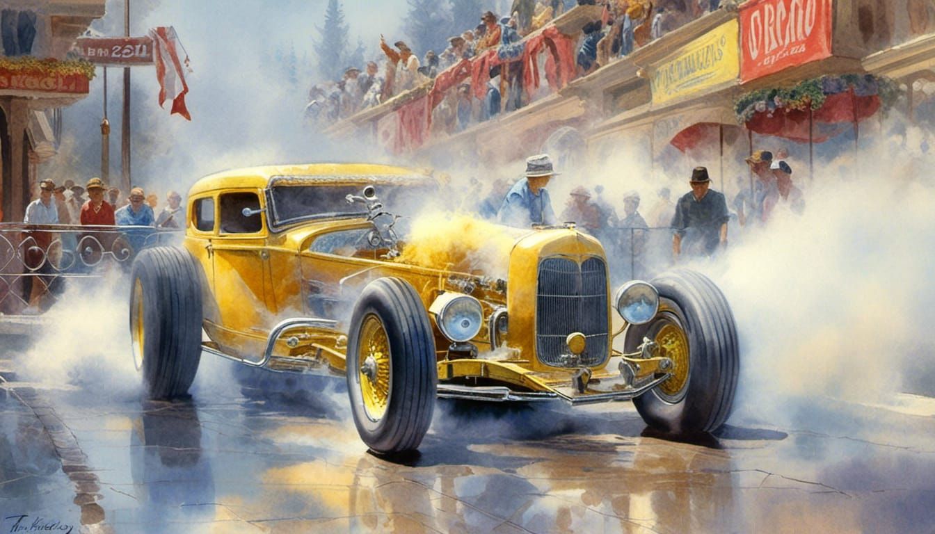 <lora:Coloured Inks:1.0> art
NHRA Gasser
Hot rod
watercolor