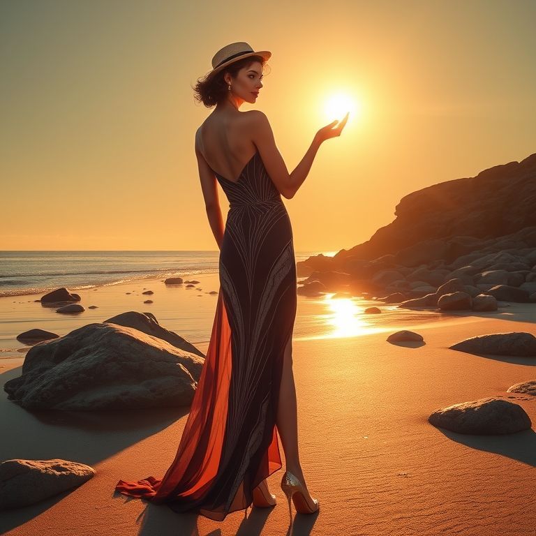 Um artista feminino art deco