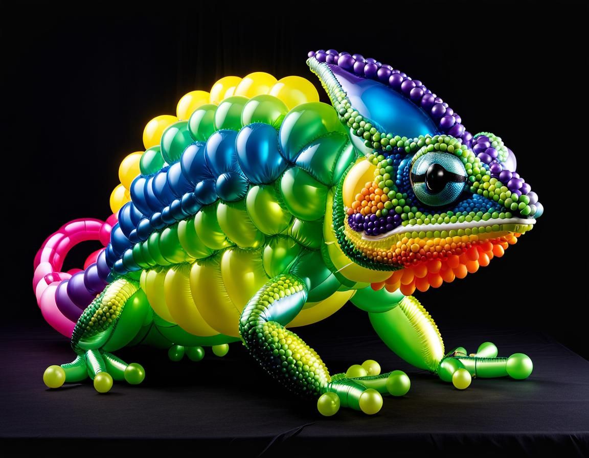 Balloon Chameleon  by @Mellow