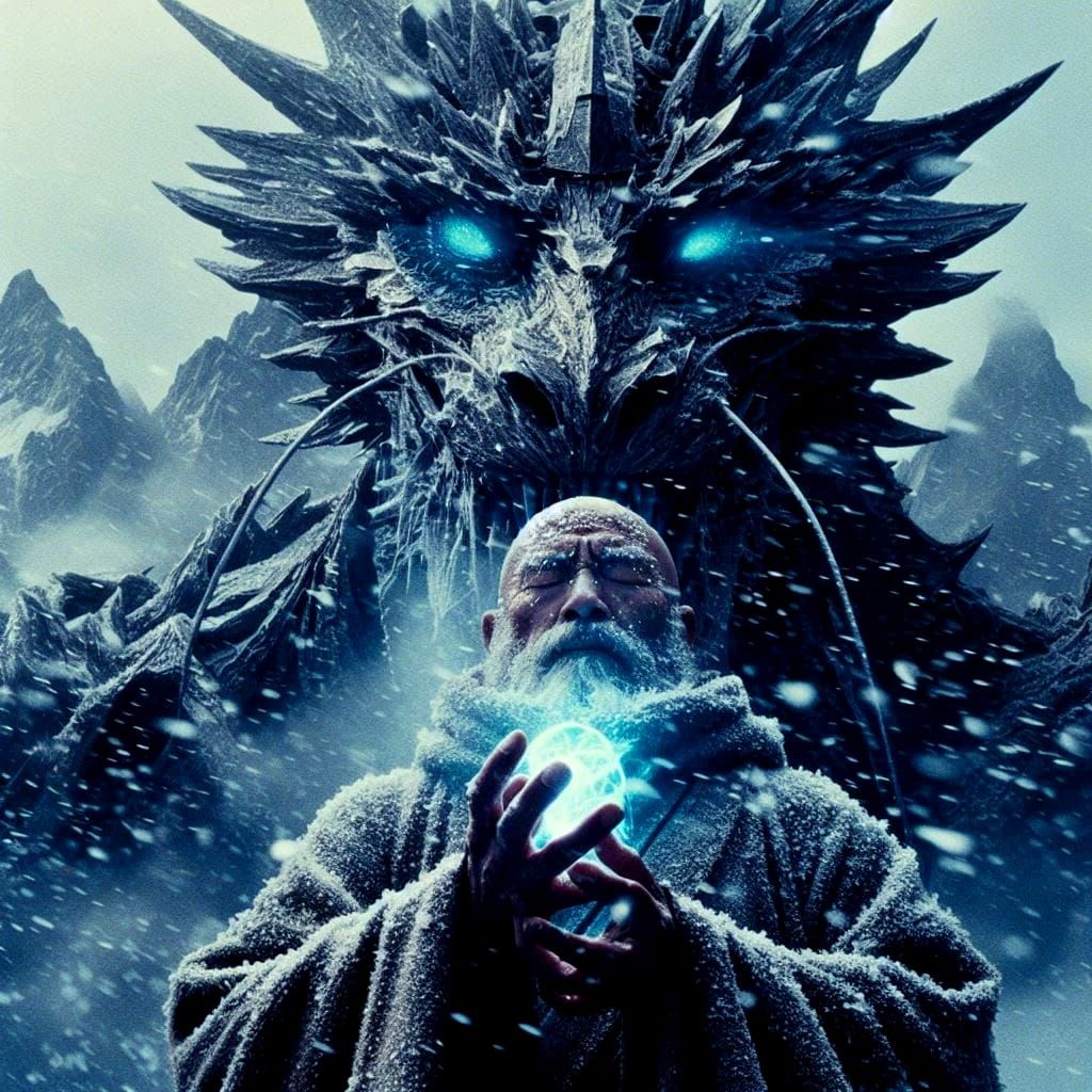 The Frost Sage and His Wyrm