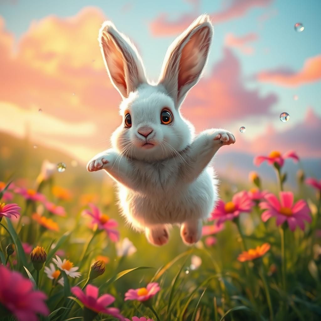 Jumping Bunny  by @undefined