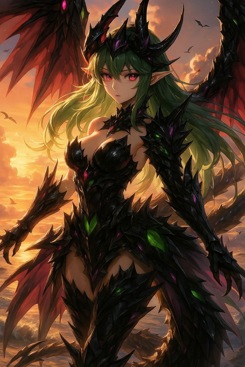 Demonic skywarrior woman