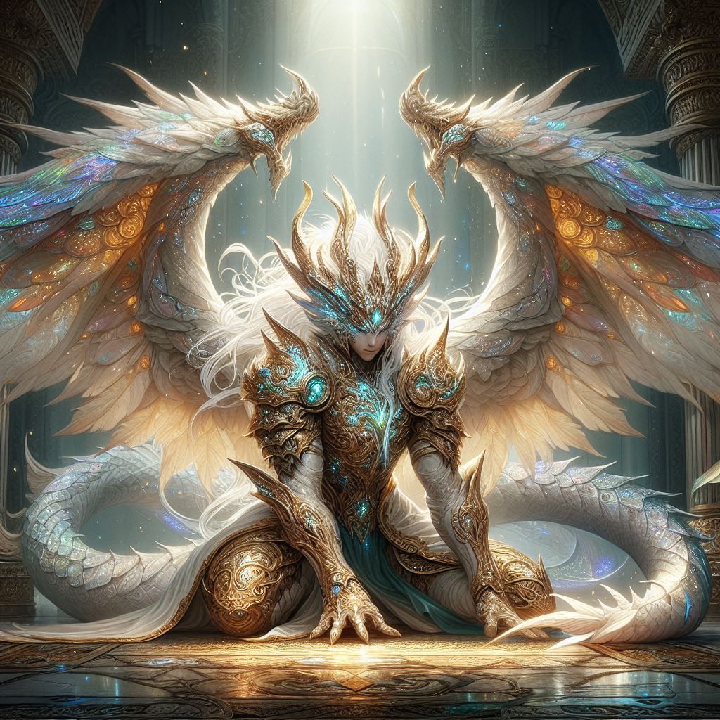 dragon warrior kneeling  by @AnnEl