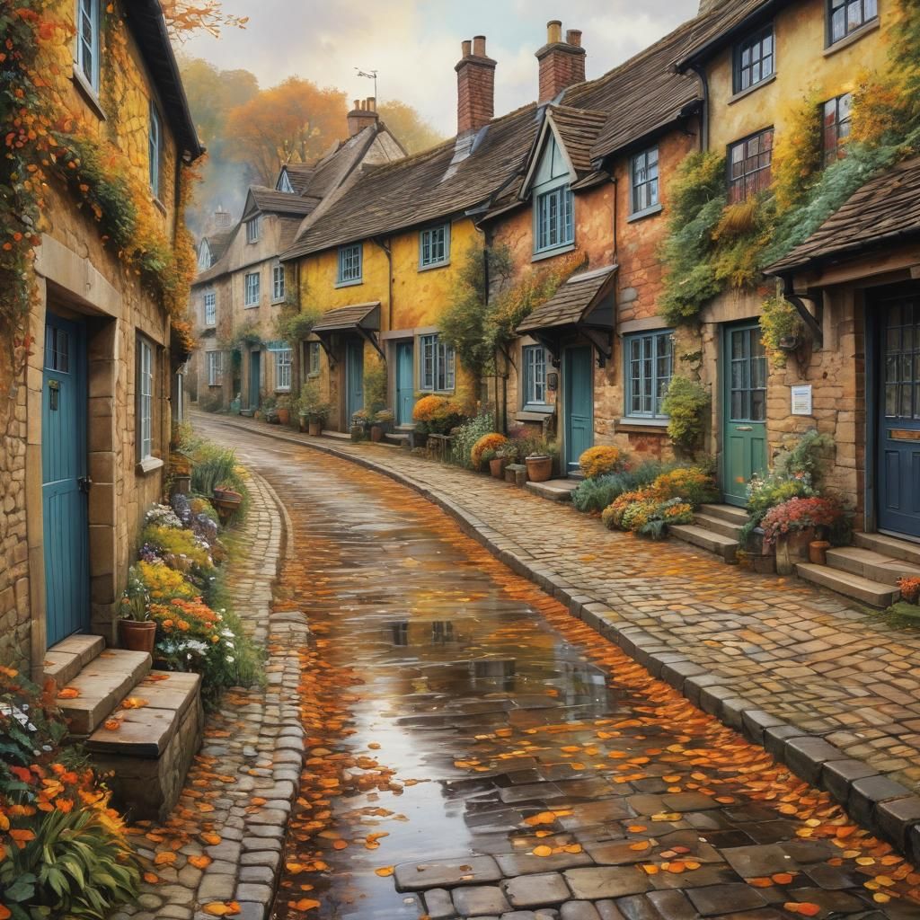 old english cottages street