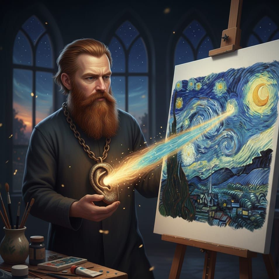 The magical ear amulet that paints