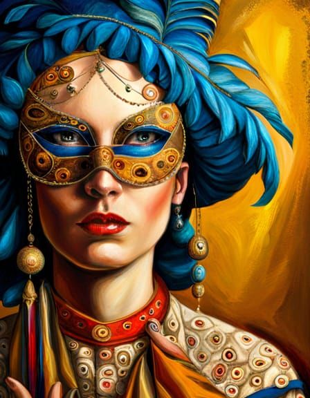 A woman wearing a Venetian mask - Ats Collections - Digital Art, Abstract,  Other Abstract - ArtPal