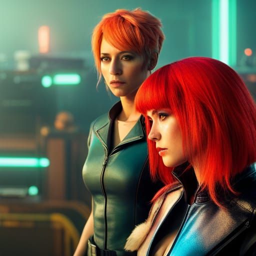 a human-size sentient bird with colorful plumage standing beside a ...