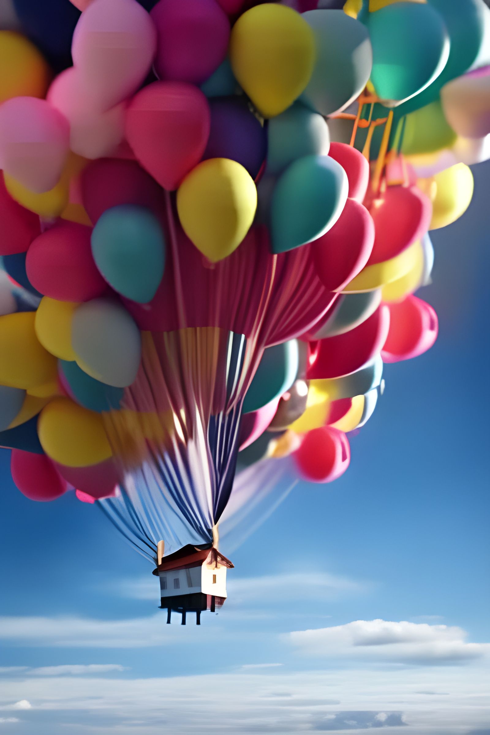 flying balloon house! - AI Generated Artwork - NightCafe Creator