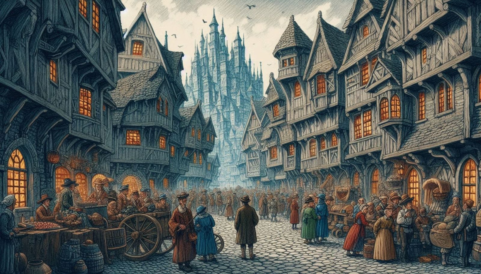 A street in Ankh-Morpork - Discworld