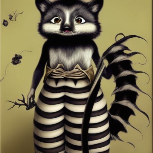 Emo raccoon - AI Generated Artwork - NightCafe Creator