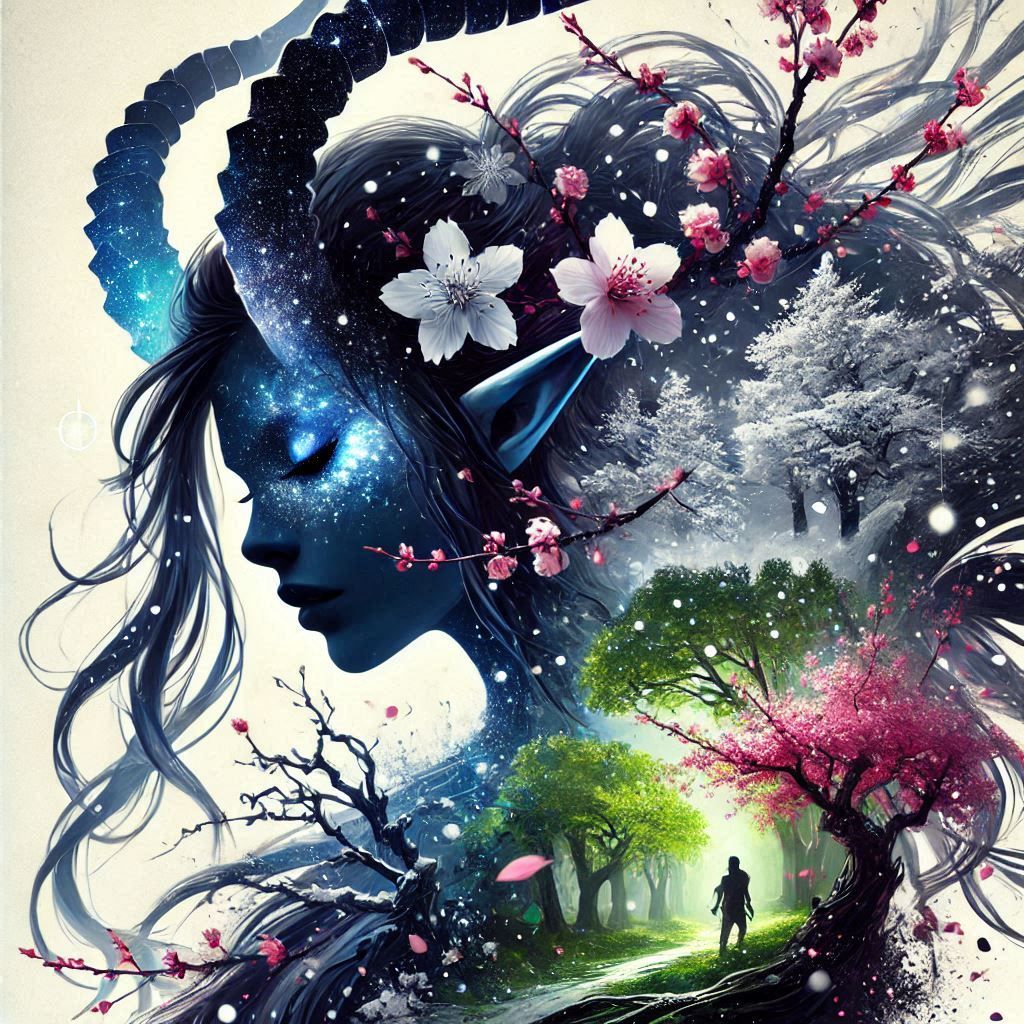 Double exposure portrait