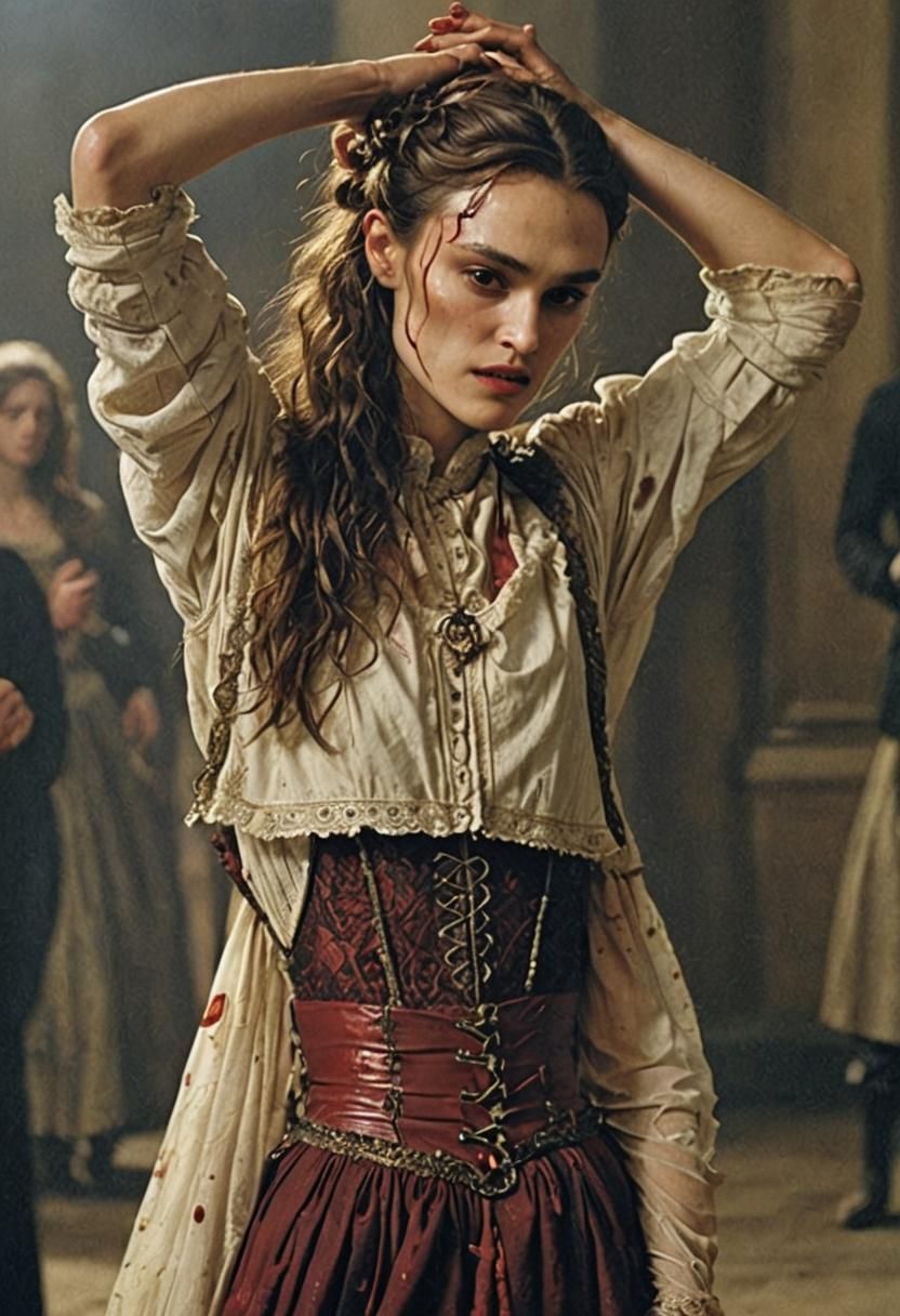 keira knightley as a skinny vampire in a renaissance aristoc...