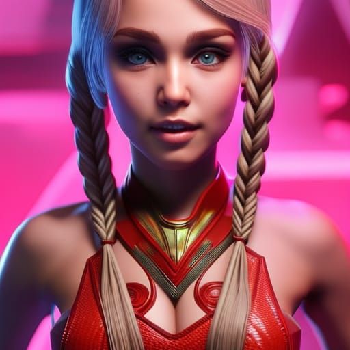 Highly detailed photorealistic art of candy girl kawaiicore AI