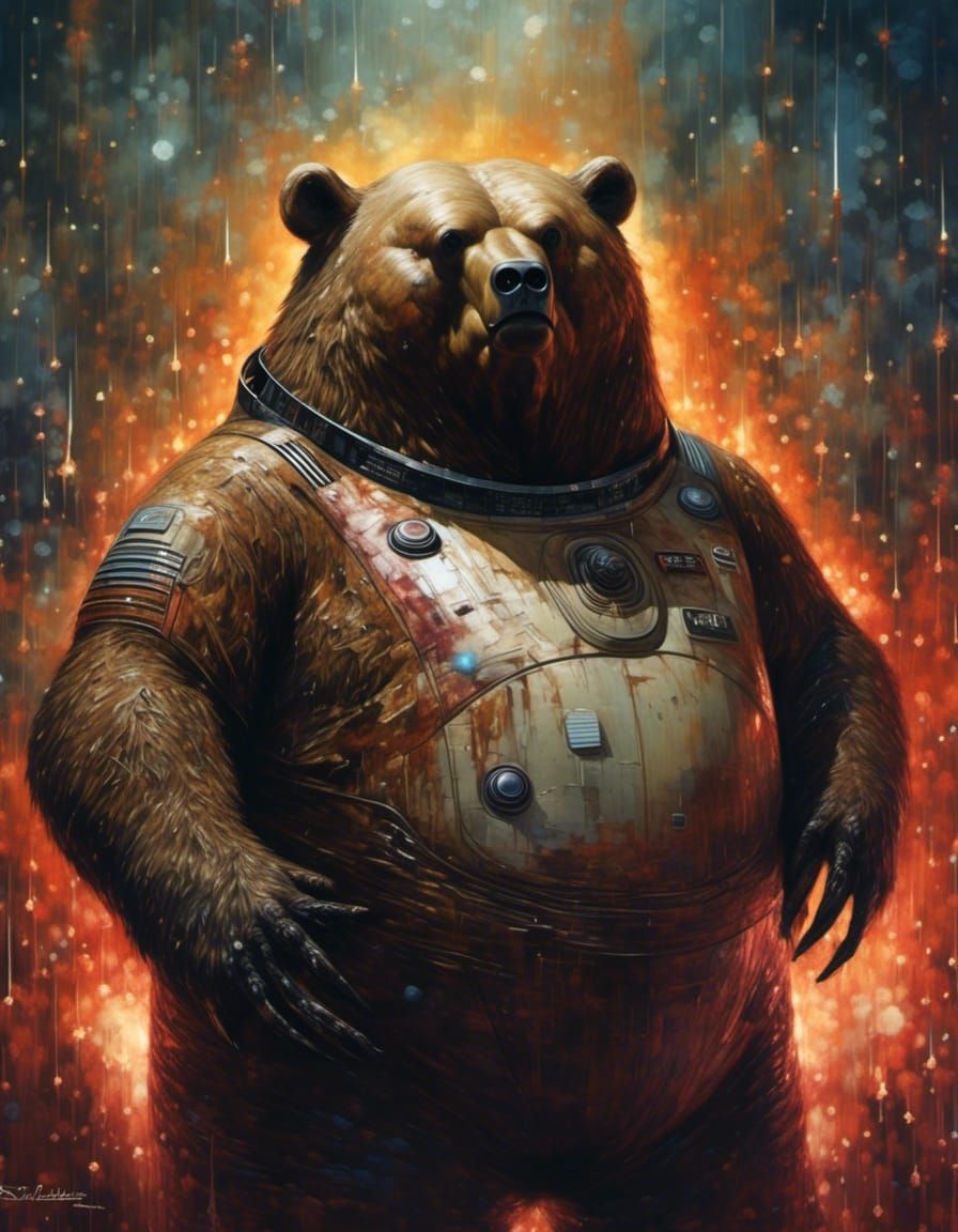 Portrait: "Star-Trek: Commander Obese Bear" <lora:BearZarre:...