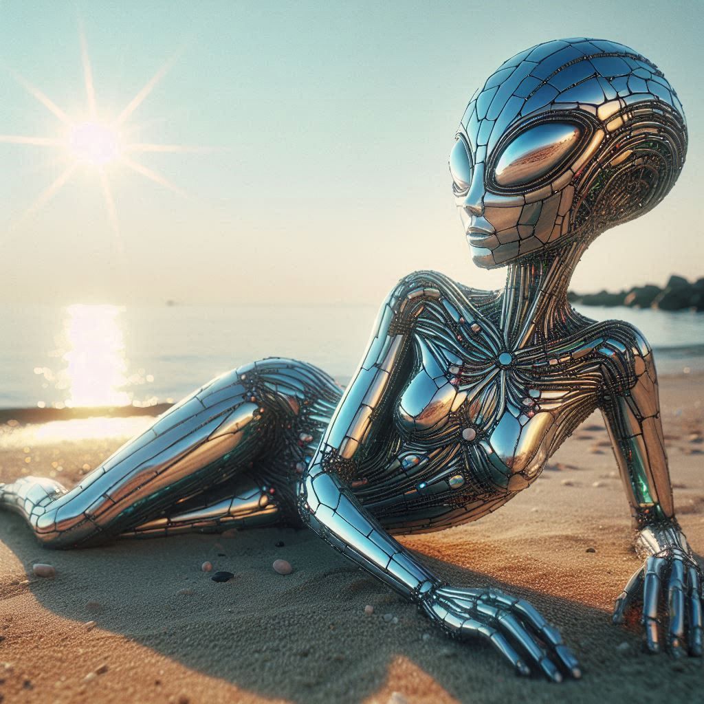 Alien at the beach