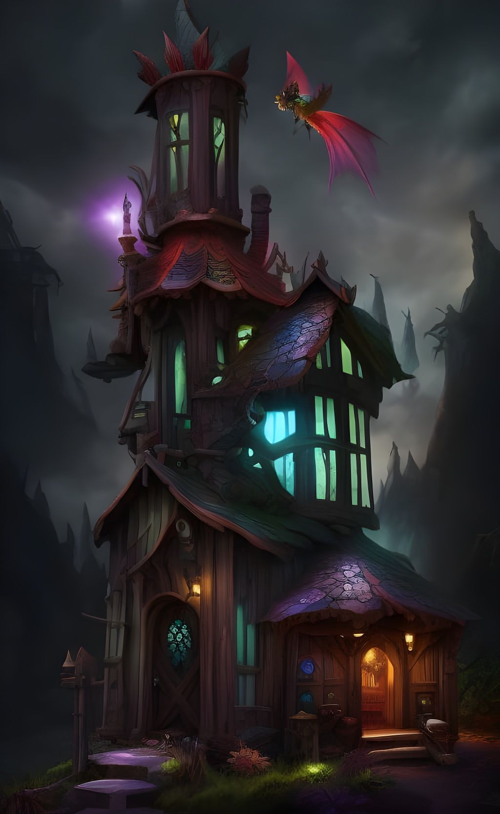 Fantasy Dark Faerie House