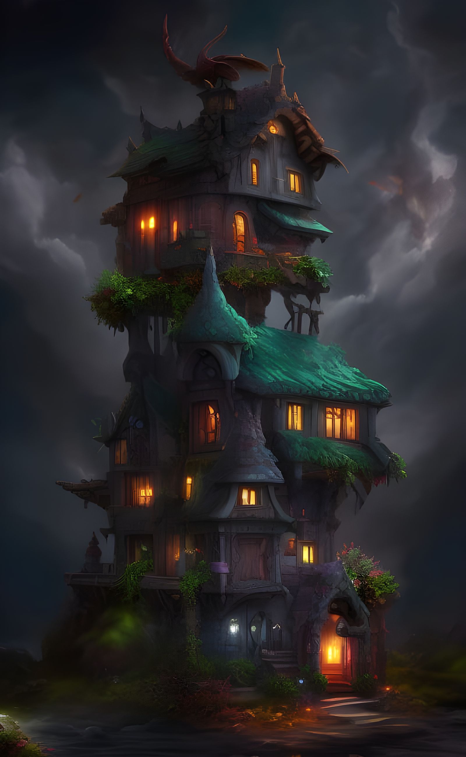 Fantasy Dark Faerie House