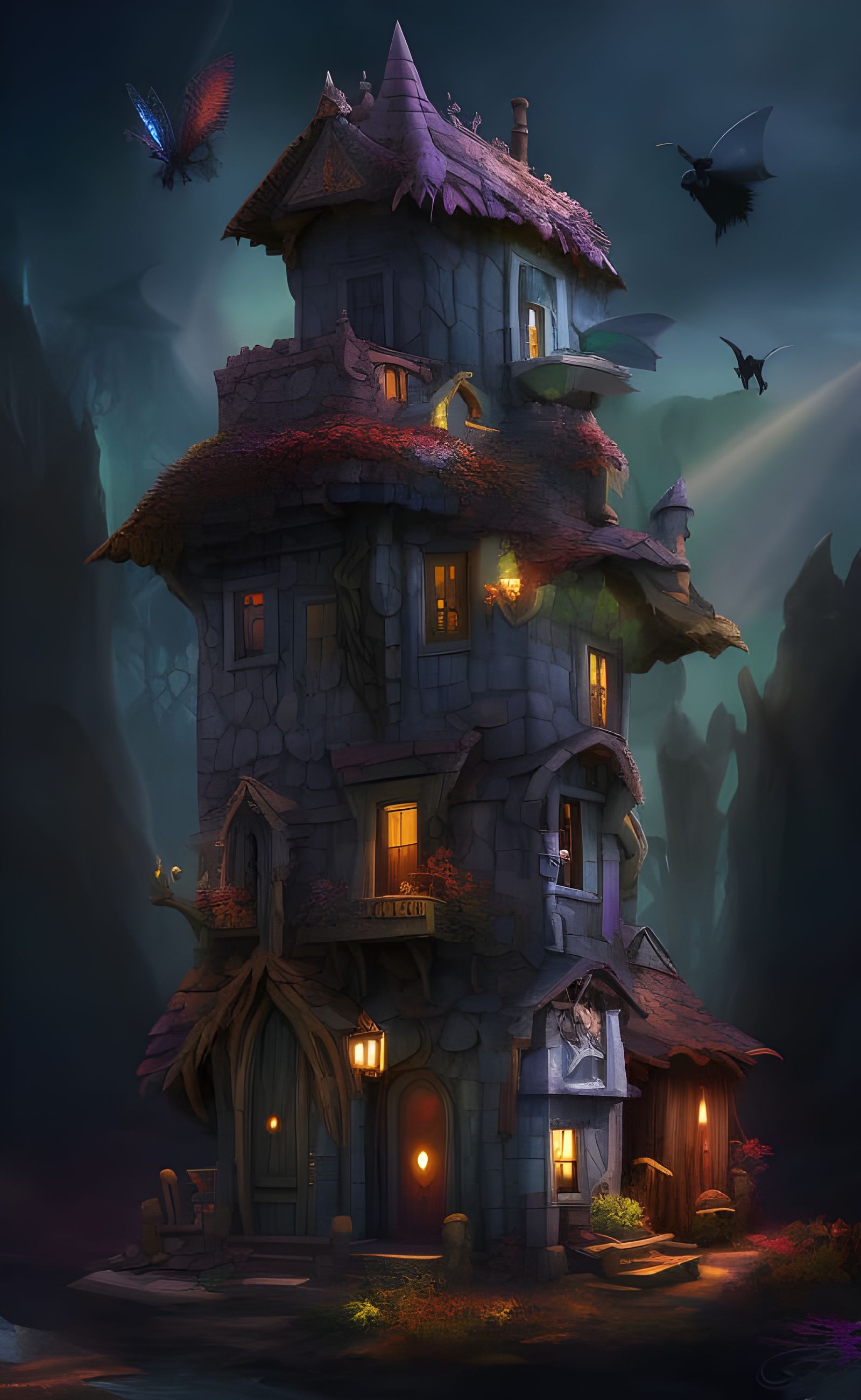 Fantasy Dark Faerie House