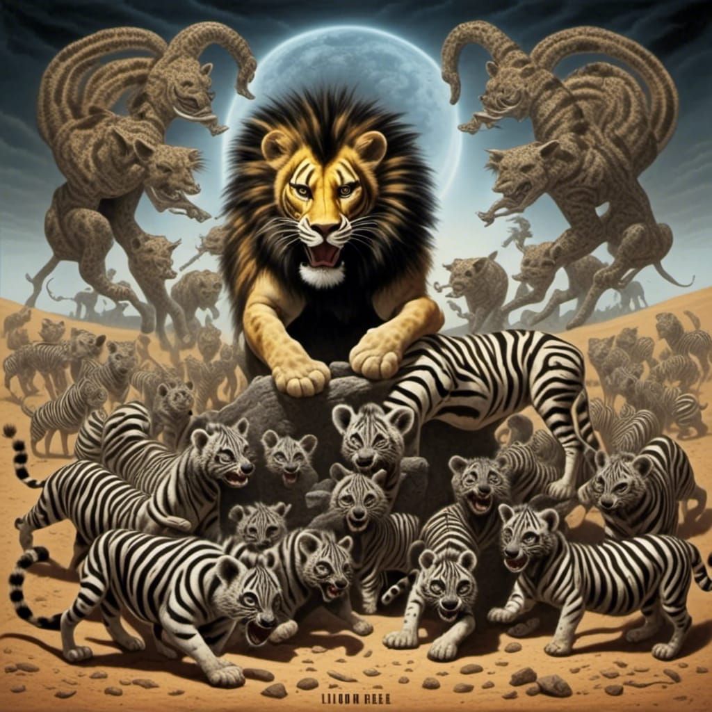 <lora:Zz Zebrapunk:1.0> Lion’s Pride 