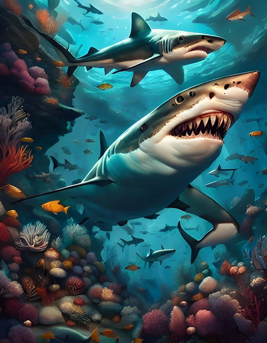 The apex predators of the sea - AI Generated Artwork - NightCafe