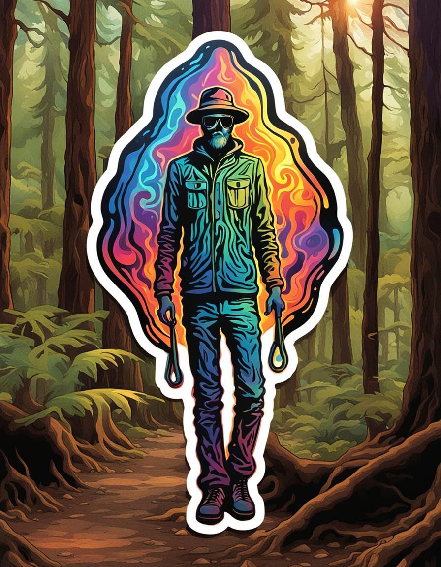 A Sticker of a Spooky Dude