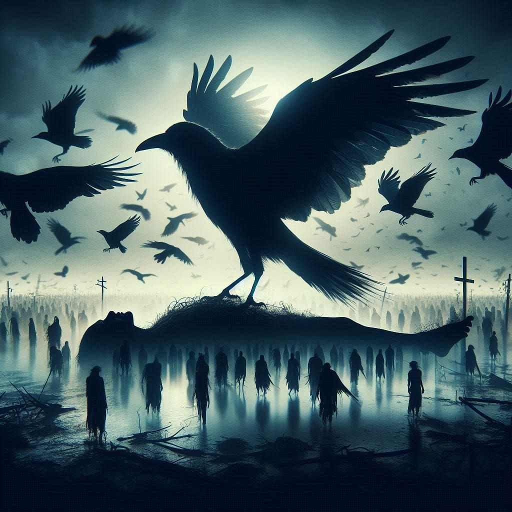 The Crows And Dead Body